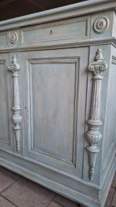 Napoleon III style sideboard with 4 painted doors - Foto 5