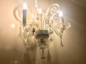 Murano glass wall lamp with 3 lights