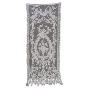 Antique filet lace curtain - B/283 -