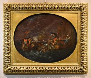 Battaglia navale notturna, Ilario Mercanti «lo Spolverini» (Parma, 1657 - 1734)