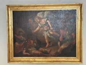 The Liberation of Saint Peter, oil on canvas. 17th century
