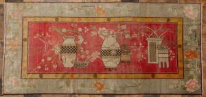 Large antique Samarkand rug with vases - no. 1417 -