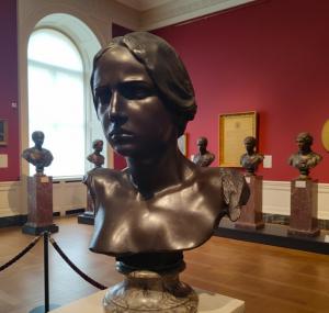 Bronzeskulptur aus dem 19. Jahrhundert, weibliche Büste
