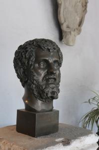 Scultura in gesso: Testa di Imperatore Romano, Roma '900