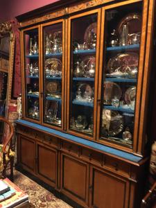 Pair of pharmacy bookcases from the early 1900s.