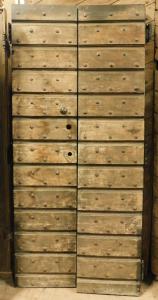 PTCR511 - Portoncino rustico in legno chiodato, misure cm L 92 x H 204  
