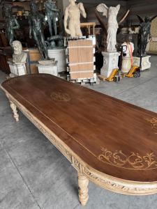 Large table with inlay and carvings 370x120