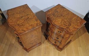 PAR DE CHESTS DE NUIT PLAQUÉS LOUIS XIV PREMIÈRE MOITIÉ DU XVIIIE SIÈCLE - Foto 6