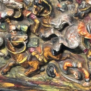 Ancienne plaque en céramique de Capodimonte - Naples XIXe siècle. - Foto 7
