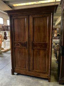 Walnut wardrobe 151x57x238h max width of the top hat 170