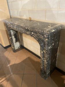 Black marble fireplace, Portoro 155 × 40x 110 height