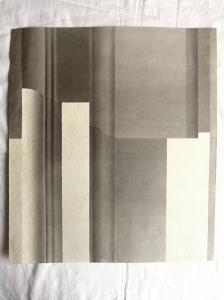 Desenho aquarelado a lápis sobre papel representando um estudo de sombras (esciagrafia). Giulio Pietra.
