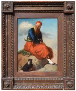 19th-century oil portrait of a Zouave.