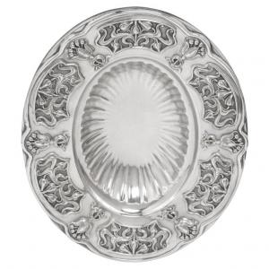 Oval Art Nouveau silver plated centerpiece - n. 1838 -