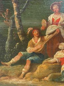 Pittore veneto (XVIII secolo) - Scena di festa campestre. - Foto 7