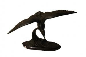 Bronze Skulptur Deko "Albatros" vom Anfang des 20. Jahrhunderts