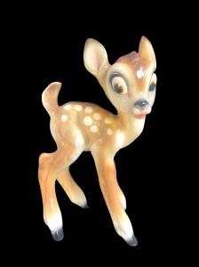 Ceramic Bambi figure, Walt Disney series. Zaccagnini manufacture.