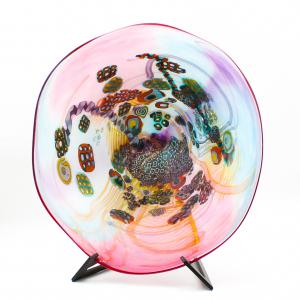 Großer Teller der Serie "Colorfield" von Wes Hunting, 20. Jh., signiert, Large "Colorfield" series plate by Wes Hunting, 20th cent., signed