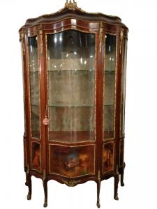 Grande Vitrine Vernis-Martin Francesa de 1800 com pinturas