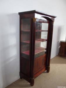 MAHOGANY SINGLE-DOOR EMPIRE STYLE DISPLAY CABINET 19th CENTURY FRANCE