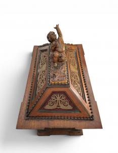 Boîte à monnaie en bois ajouré - Foto 6