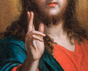 Scuola del XVI-XVII secolo, Cristo Benedicente - Foto 5