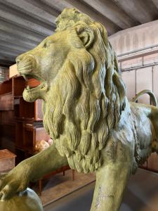 Leoni in bronzo In Coppia 2,10 m per 80% 60 H