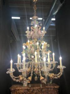 Murano-Glas Lüster mit 33 Flammen