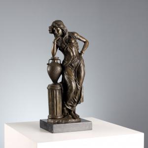 Bronze Female Figure from the Model of Emile Louis Picault France Second Half '900