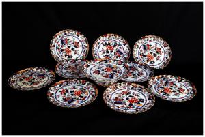Dessert set composed of 10 pieces.