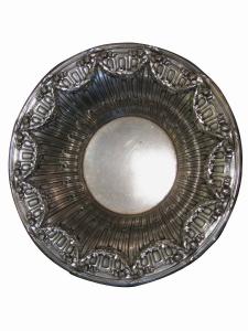 Centrotavola in silver plated sbalzato