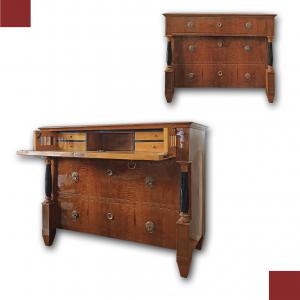 IMPERIO CHEST OF DRAWERS WITH DROP-FRONT DESK LATE 18TH - EARLY 19TH CENTURY