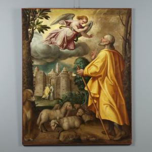 Dipinto con San Gioacchino e l'Angelo