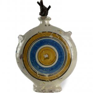 Antike dekorierte Terrakotta-Flasche aus dem Jahr 1800