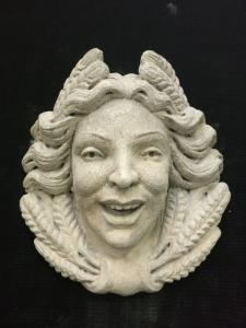 Mascherone - le 4 Stagioni - Estate - 35 x 35 cm - Pietra di Vicenza - XX secolo