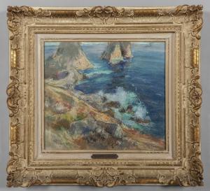 Giuseppe Casciaro (Ortelle LE 1863 Neapel 1945) Marina, Tempera-Mischtechnik auf Papier