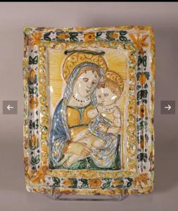 Targa devozionale in maiolica del XVII secolo VENDUTA