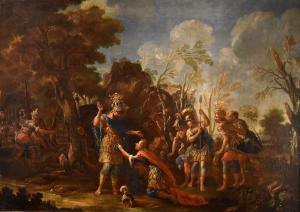 Alessandro Magno concede clemenza ai Persiani, Francesco Fontebasso (Venezia 1709 - Venezia 1769)