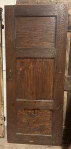 PTE150 - Antica porta semplice in legno, epoca '800, misure cm L 79 x H 190