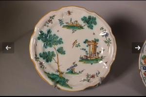 Piatto in maiolica , manifattura Ferniani Faenza 