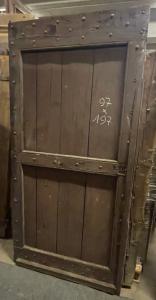 PTIR475 - Porta antica rustica in pioppo, epoca '800, misure cm L 97 x H 197