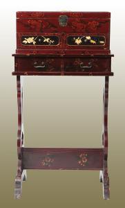 Chinese work table with jewelry compartment from the late 1800s, early 1900s