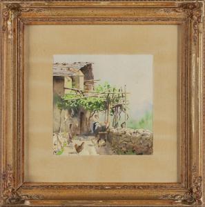 Landhaus, Aurelio Craffonara, Aquarell