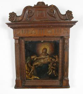 Pietà, dipinto a olio su rame,  Nord Italia, XVII° secolo