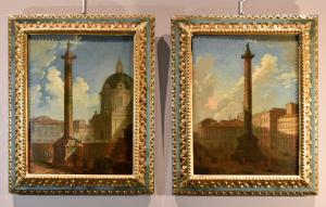 Par de vistas de Roma, Antonio Joli (Modena, 1700 – Nápoles, 1777)