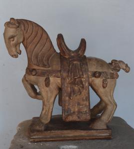 Terrakotta-Skulptur: Pferd, China Ende 19. Jh. - Foto 6