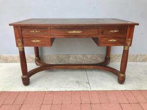 Empire desk in mahogany and mahogany feather - Restored (work in progress)_car 2299