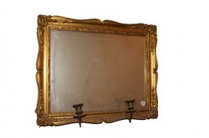 Coppia di specchierine del 1800 francesi con candelieri 