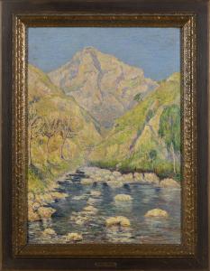 Alfredo Ubaldo Gargani (Gênova 1898-1947) Paisagem montanhosa, assinado no canto inferior direito.