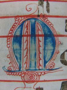 Foglio di messale in pergamena
